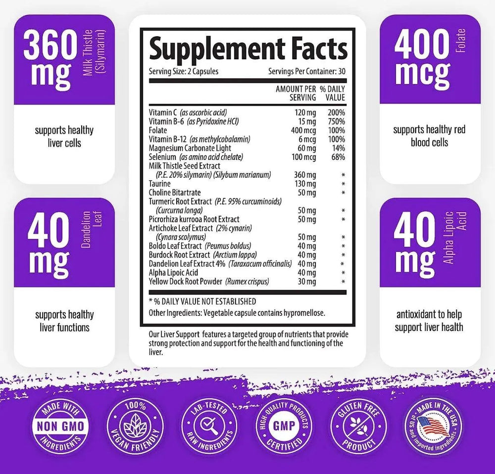 1 BODY - 1 Body Liver Support Supplement Milk Thistle 60 Capsulas - The Red Vitamin MX - Suplementos Alimenticios - {{ shop.shopifyCountryName }}