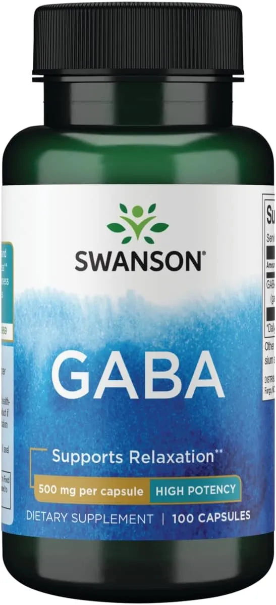 SWANSON - Swanson GABA 500Mg. 100 Capsulas - The Red Vitamin MX - Suplementos Alimenticios - {{ shop.shopifyCountryName }}