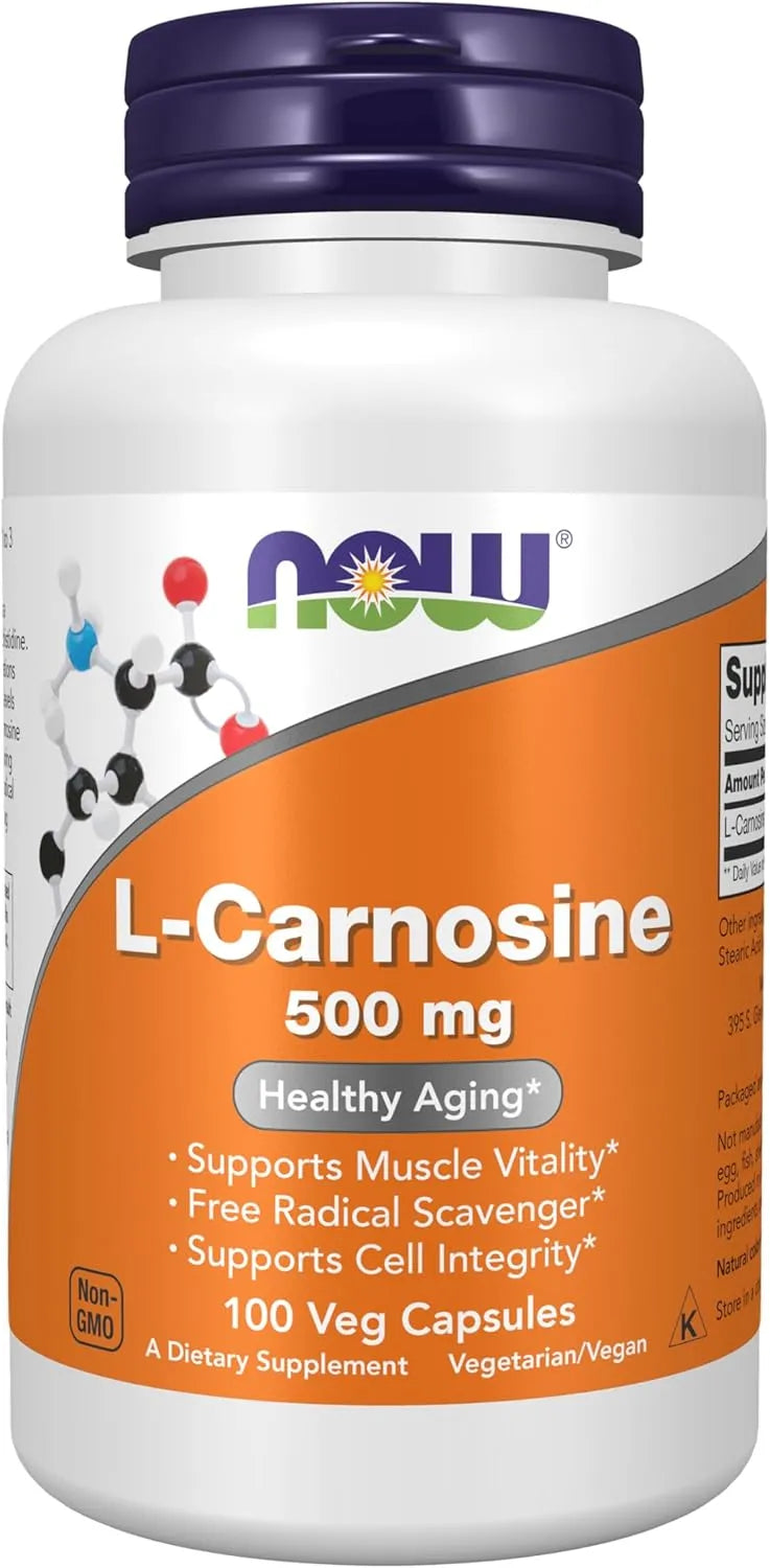 NOW SUPPLEMENTS - NOW Foods Supplements L-Carnosine 500Mg. 100 Capsulas - The Red Vitamin MX - Suplementos Alimenticios - {{ shop.shopifyCountryName }}