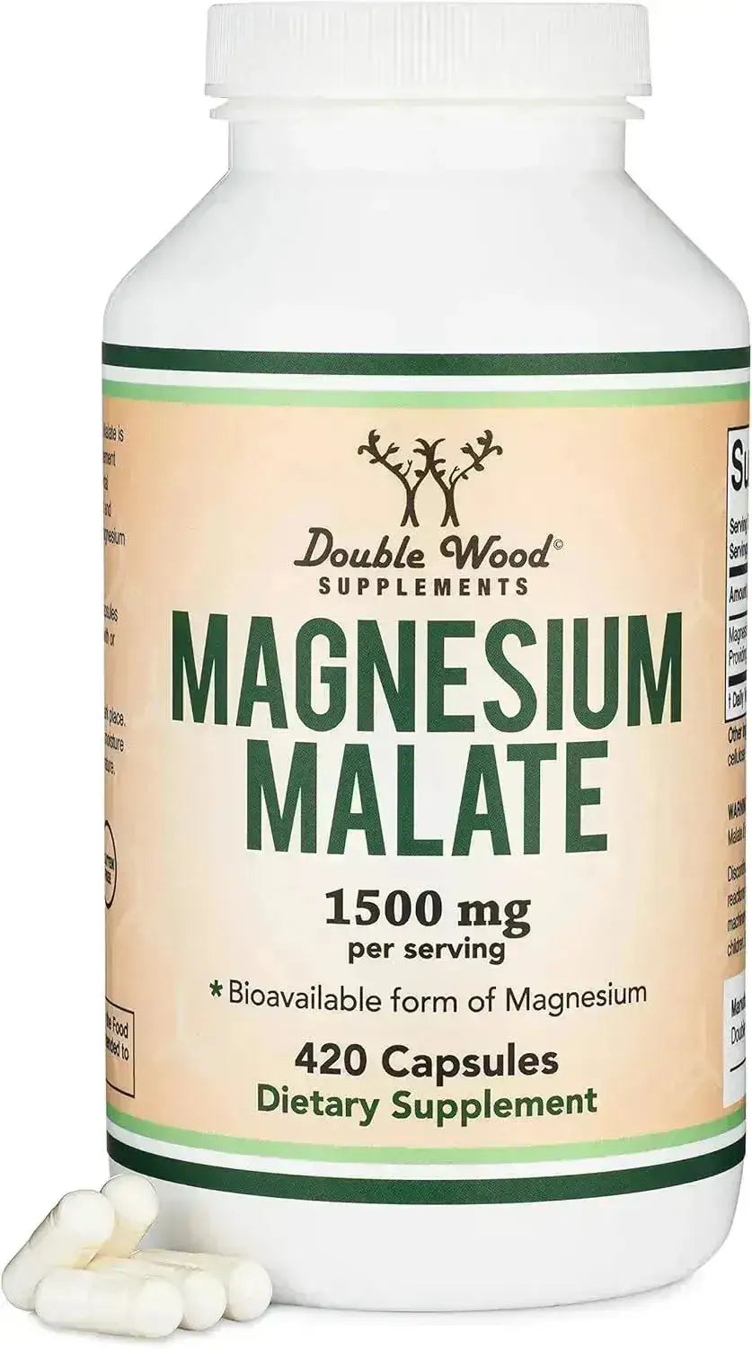 DOUBLE WOOD SUPPLEMENTS - Double Wood Supplements Magnesium Malate 1500Mg. 420 Capsulas - The Red Vitamin MX - Suplementos Alimenticios - {{ shop.shopifyCountryName }}