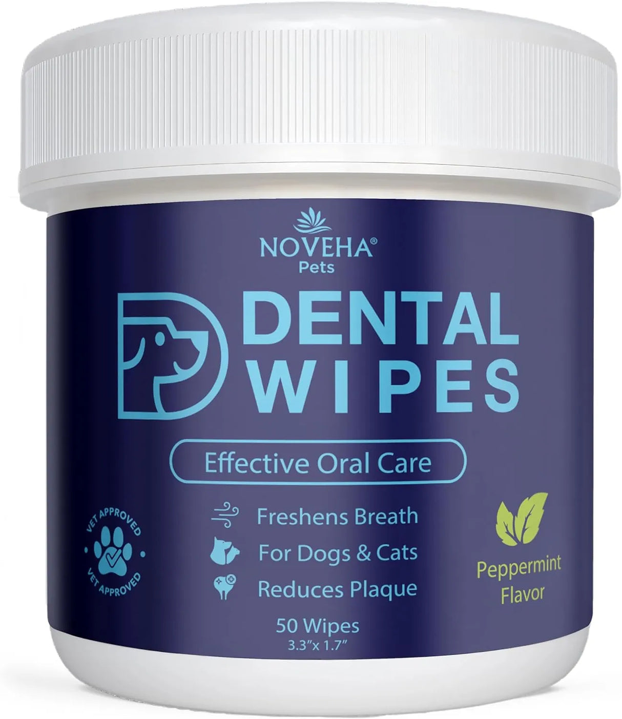 NOVEHA - NOVEHA Pets Dental Finger Wipes for Dogs & Cats Mint 50 Toallitas - The Red Vitamin MX - Cuidado Dental Para Perros - {{ shop.shopifyCountryName }}