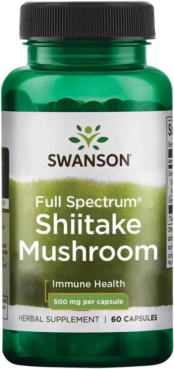 SWANSON - Swanson Full Spectrum Shiitake Mushroom 500Mg. 60 Capsulas - The Red Vitamin MX - Suplementos Alimenticios - {{ shop.shopifyCountryName }}