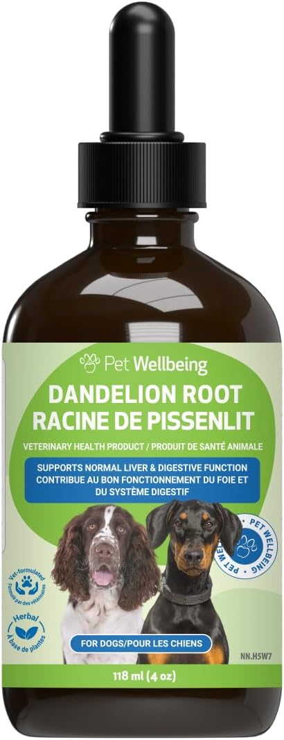 Pet Wellbeing Dandelion Root for Dogs Liver & Heart Health 4 Fl.Oz.