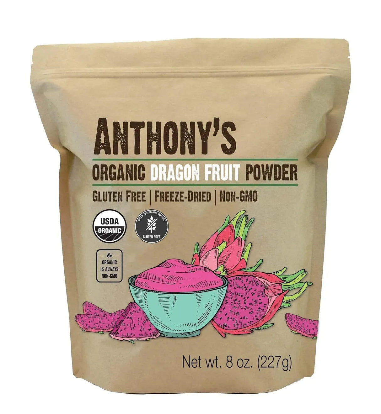 ANTHONY´S - Anthony's Organic Dragon Fruit Powder 227Gr. - The Red Vitamin MX - Suplementos Alimenticios - {{ shop.shopifyCountryName }}