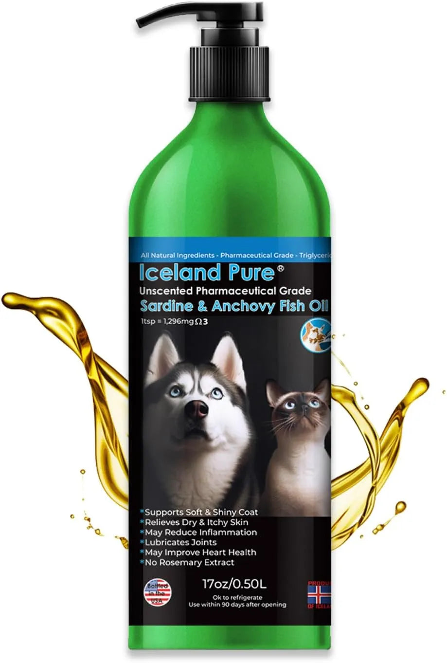 ICELAND PURE - Iceland Pure Sardine Anchovy Oil 17 Fl.Oz. - The Red Vitamin MX - Aceite De Pescado Para Perros - {{ shop.shopifyCountryName }}