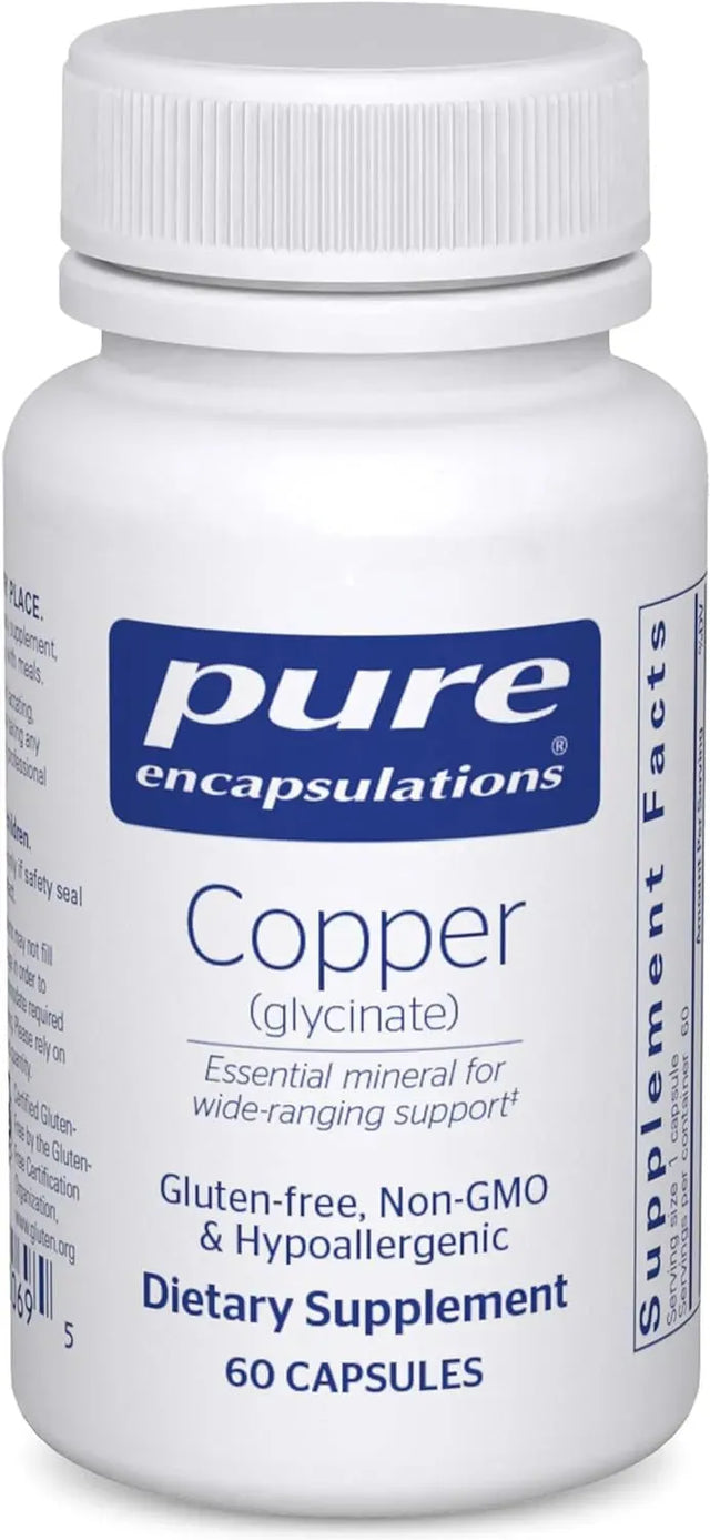 PURE ENCAPSULATIONS - Pure Encapsulations Copper Glycinate 60 Capsulas - The Red Vitamin MX - Suplementos Alimenticios - {{ shop.shopifyCountryName }}