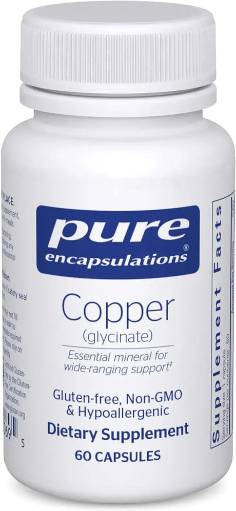 PURE ENCAPSULATIONS - Pure Encapsulations Copper Glycinate 60 Capsulas - The Red Vitamin MX - Suplementos Alimenticios - {{ shop.shopifyCountryName }}