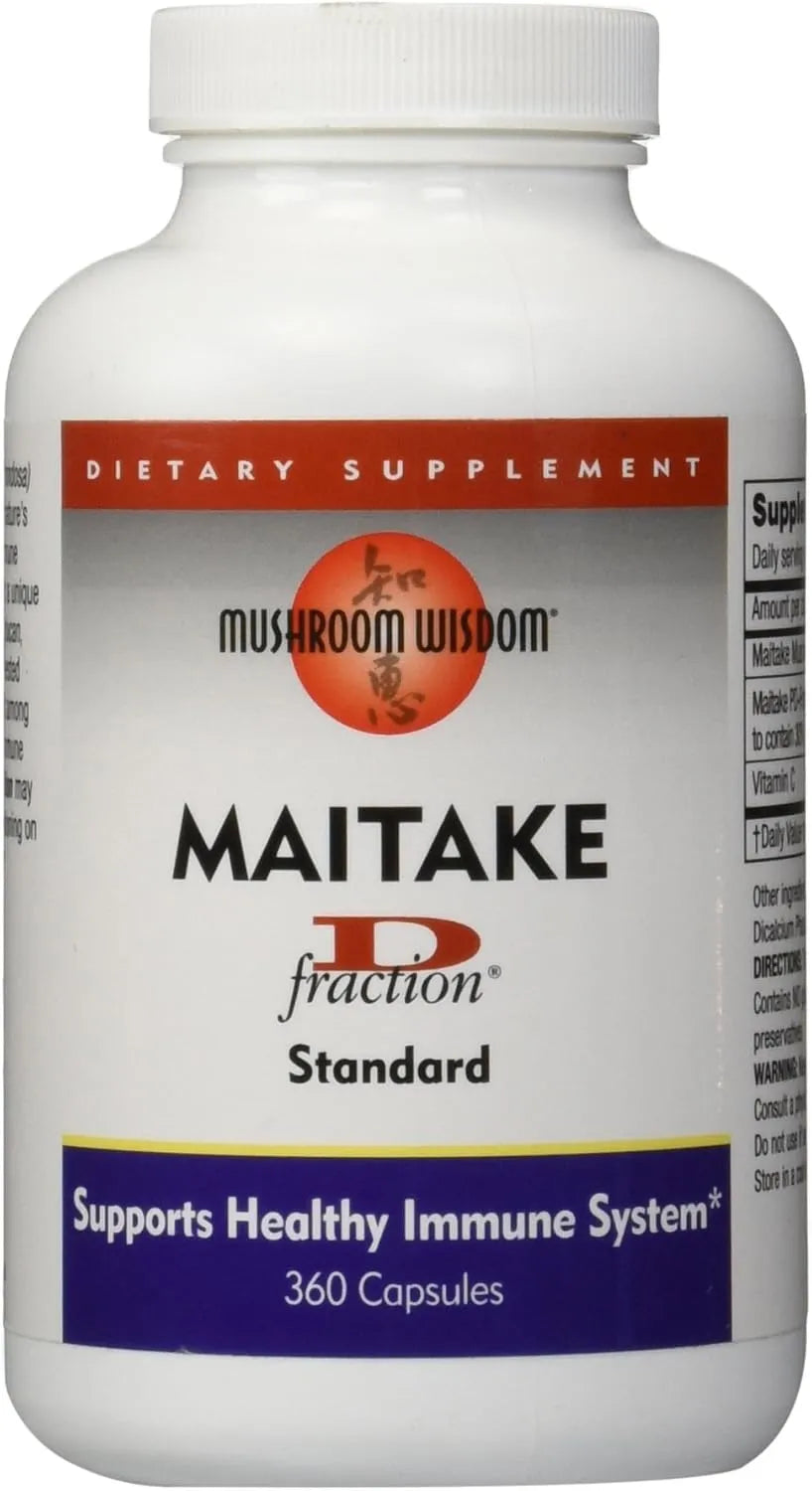 MUSHROOM WISDOM - MUSHROOM WISDOM Maitake Mushroom Extract D-Fraction 360 Capsulas - The Red Vitamin MX - Suplementos Alimenticios - {{ shop.shopifyCountryName }}