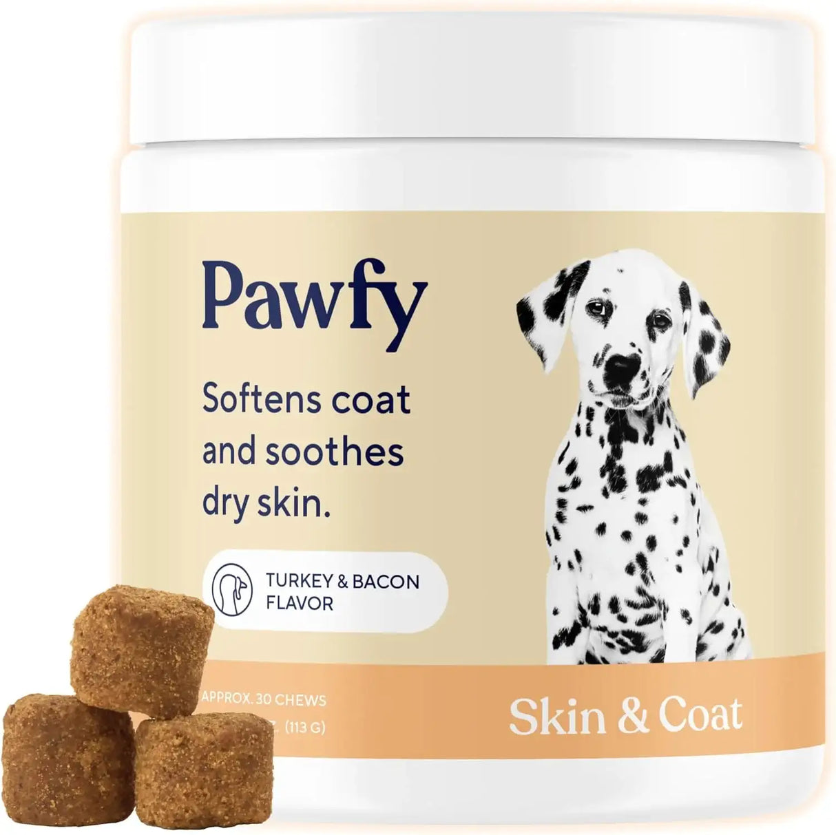 PAWFY - Pawfy Skin & Coat with Salmon Oil Dog Allergy Relief Chews Bacon 30 Masticables - The Red Vitamin MX - Remedios Para La Picazón De Perros - {{ shop.shopifyCountryName }}