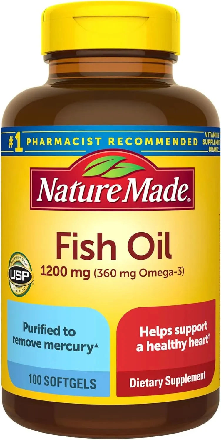 NATURE MADE - Nature Made Fish Oil 1200Mg. 100 Capsulas Blandas - The Red Vitamin MX - Suplementos Alimenticios - {{ shop.shopifyCountryName }}