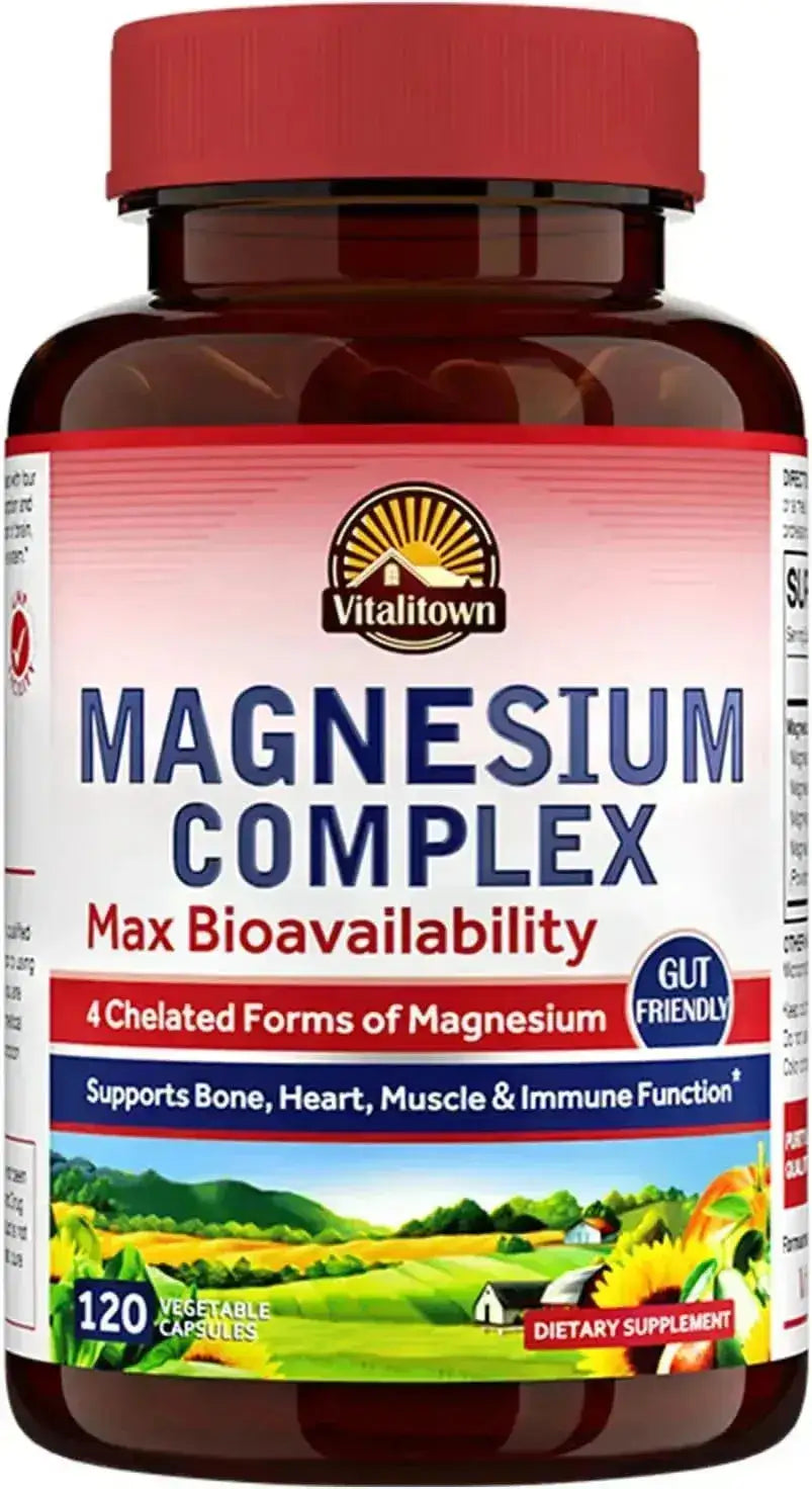 VITALITOWN - Vitalitown Magnesium Complex 120 Capsulas - The Red Vitamin MX - Suplementos Alimenticios - {{ shop.shopifyCountryName }}