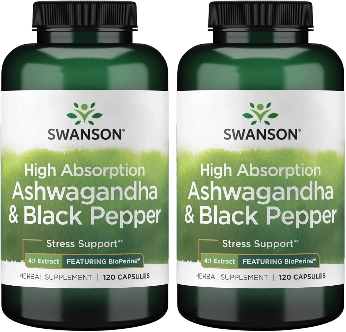 SWANSON - Swanson High Absorption Ashwagandha & Black Pepper 120 Capsulas 2 Pack - The Red Vitamin MX - Suplementos Alimenticios - {{ shop.shopifyCountryName }}
