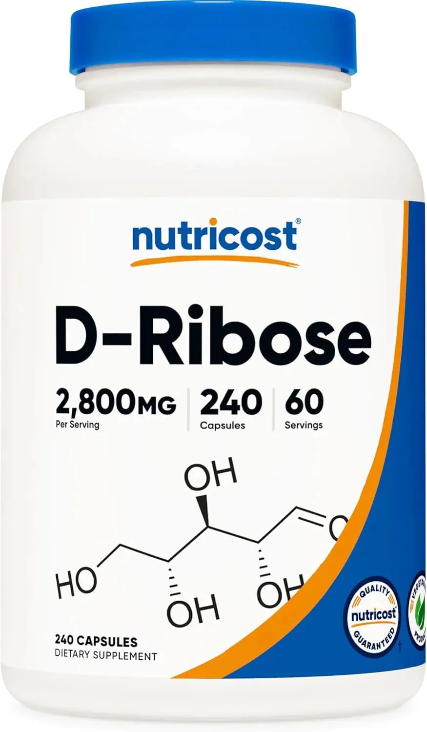 NUTRICOST - Nutricost D-Ribose 700Mg. 240 Capsulas - The Red Vitamin MX - Suplementos Alimenticios - {{ shop.shopifyCountryName }}