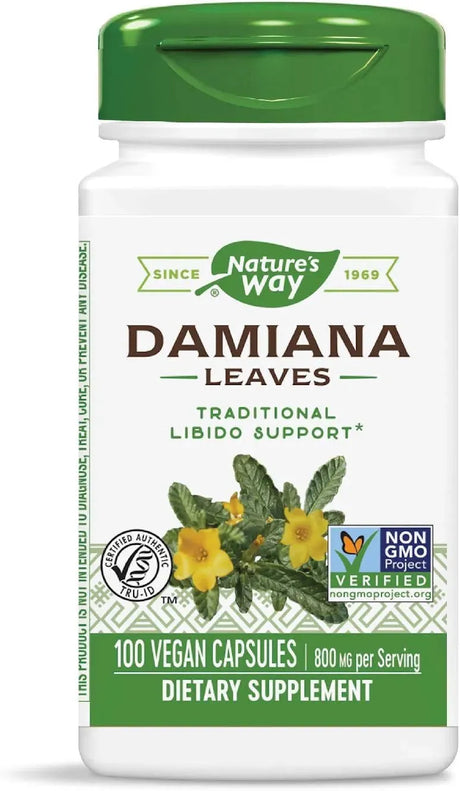 NATURE'S WAY - Nature's Way Damiana Leaves 800Mg. 100 Capsulas - The Red Vitamin MX - Suplementos Alimenticios - {{ shop.shopifyCountryName }}