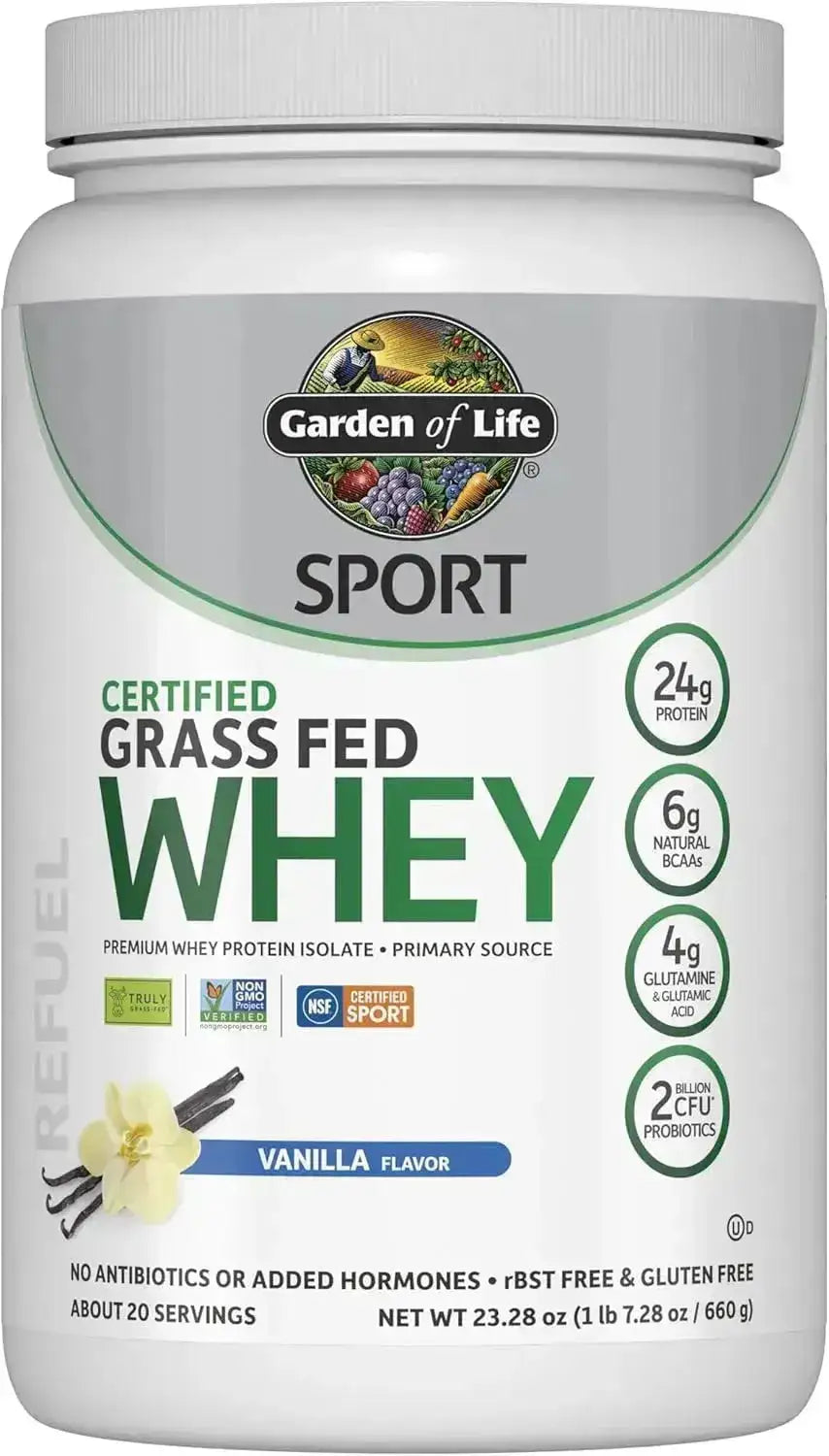 GARDEN OF LIFE - Garden of Life SPORT Whey Protein Grass Fed Whey Protein Powder Vanilla 660Gr. - The Red Vitamin MX - Suplementos Alimenticios - {{ shop.shopifyCountryName }}