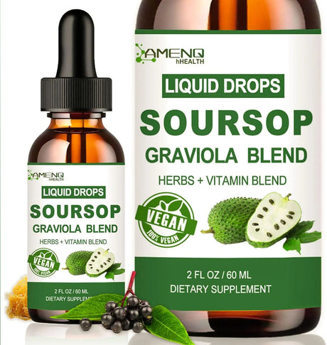 AMENQ HHEALTH - AMENQ hHEALTH Soursop Graviola Liquid Drops 2 Fl.Oz. - The Red Vitamin MX - Suplementos Alimenticios - {{ shop.shopifyCountryName }}
