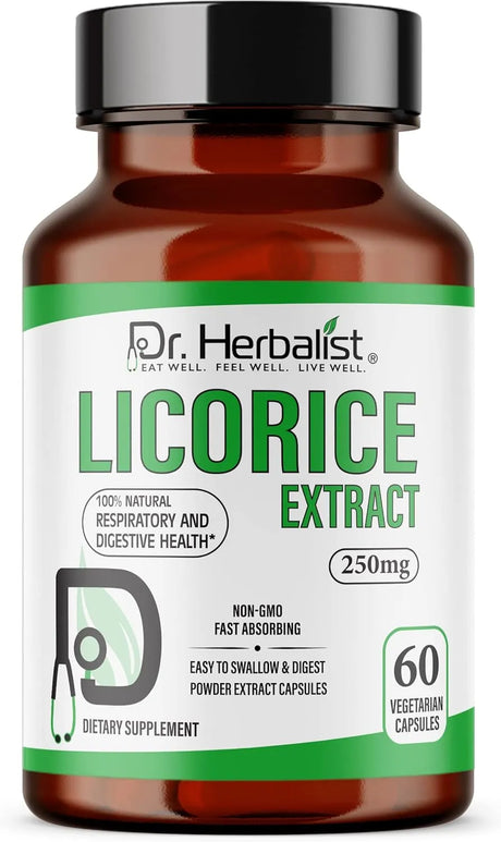 DR. HERBALIST - Dr. Herbalist Licorice Root Extract 5000Mg. 60 Capsulas - The Red Vitamin MX - Suplementos Alimenticios - {{ shop.shopifyCountryName }}