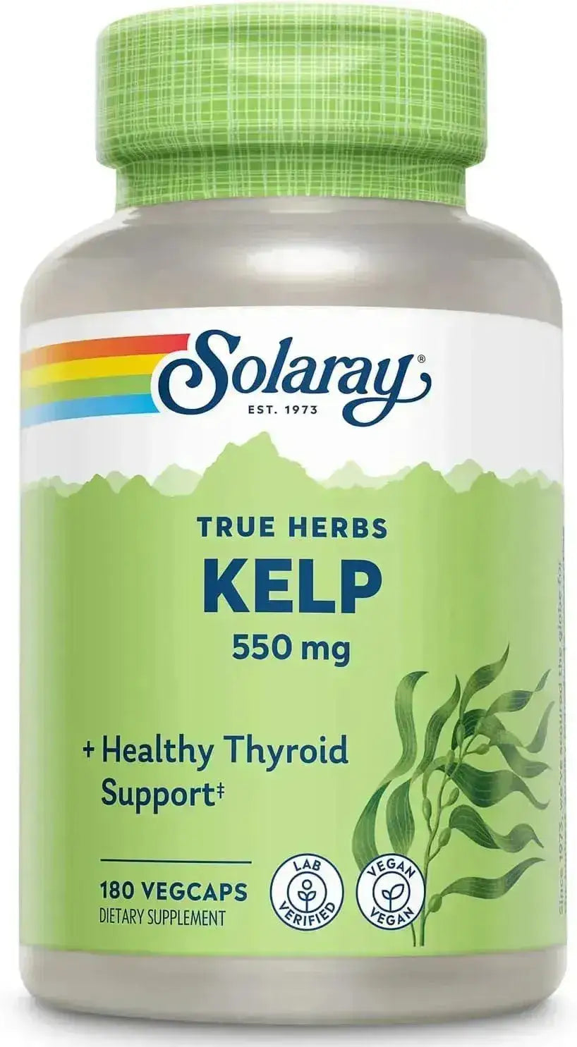 SOLARAY - Solaray Kelp 550Mg. 180 Capsulas - The Red Vitamin MX - Suplementos Alimenticios - {{ shop.shopifyCountryName }}