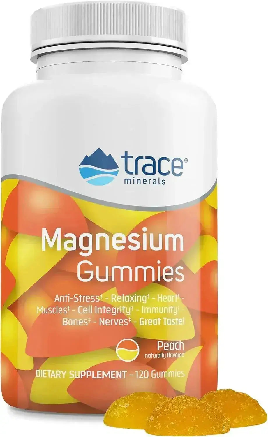 TRACE MINERALS - Trace Minerals Magnesium Gummies Peach 120 Gomitas - The Red Vitamin MX - Suplementos Alimenticios - {{ shop.shopifyCountryName }}