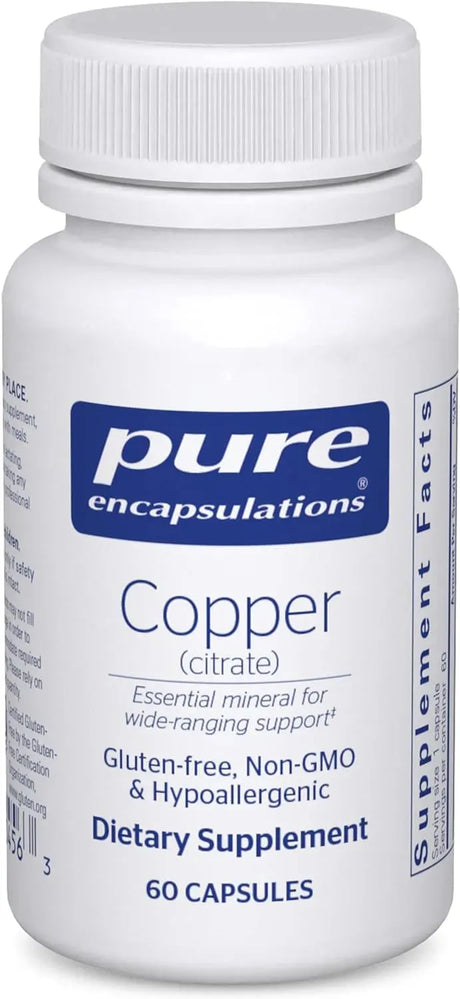 PURE ENCAPSULATIONS - Pure Encapsulations Copper Citrate 60 Capsulas - The Red Vitamin MX - Suplementos Alimenticios - {{ shop.shopifyCountryName }}