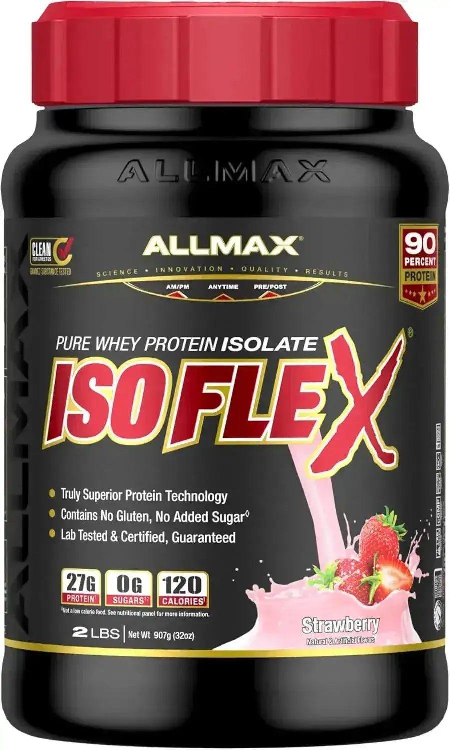 ALLMAX NUTRITION - ALLMAX Nutrition ISOFLEX Whey Protein Powder Strawberry 907Gr. - The Red Vitamin MX - Suplementos Alimenticios - {{ shop.shopifyCountryName }}