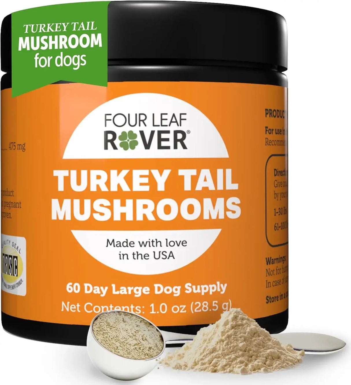 FOUR LEAF ROVER - FOUR LEAF ROVER Turkey Tail Mushroom for Dogs 28Gr. - The Red Vitamin MX - Suplementos Herbales Para Perros - {{ shop.shopifyCountryName }}