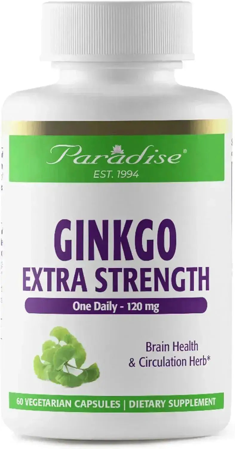 PARADISE HERBS - Paradise Herbs Ginkgo Biloba Extract 60 Capsulas - The Red Vitamin MX - Suplementos Alimenticios - {{ shop.shopifyCountryName }}
