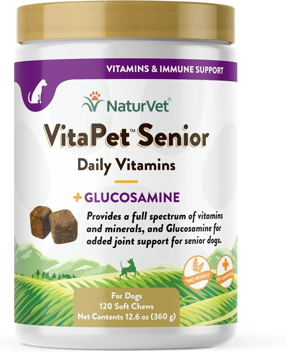 NATURVET - NaturVet VitaPet Senior Daily Vitamin Dog 120 Masticables - The Red Vitamin MX - Multivitamínicos Para Perros - {{ shop.shopifyCountryName }}