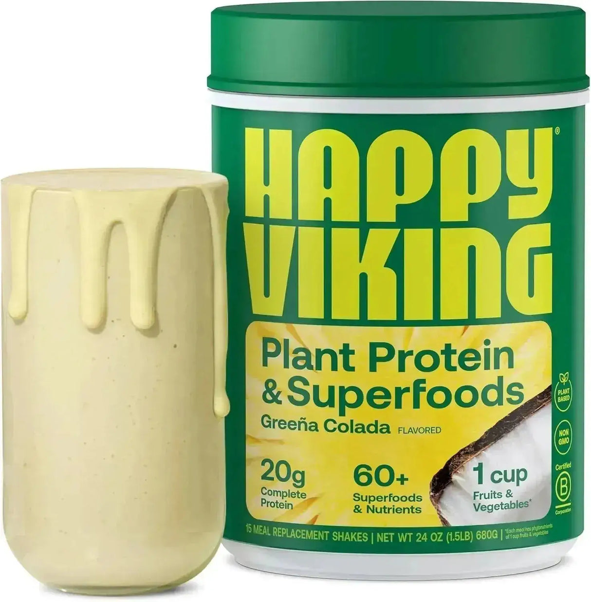 HAPPY VIKING - Happy Viking Greeña Colada Plant Protein Powder 680Gr. - The Red Vitamin MX - Suplementos Alimenticios - {{ shop.shopifyCountryName }}