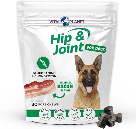 VITAL PLANET - Vital Planet Hip and Joint Soft Chews for Dogs Bacon Flavored 30 Masticables - The Red Vitamin MX - Cuidado De Cadera Y Articulaciones Para Perros - {{ shop.shopifyCountryName }}
