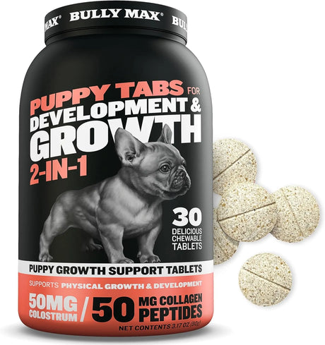BULLY MAX - Bully Max 2-in-1 Puppy Vitamins 30 Tabletas Masticables - The Red Vitamin MX - Multivitamínicos Para Perros - {{ shop.shopifyCountryName }}