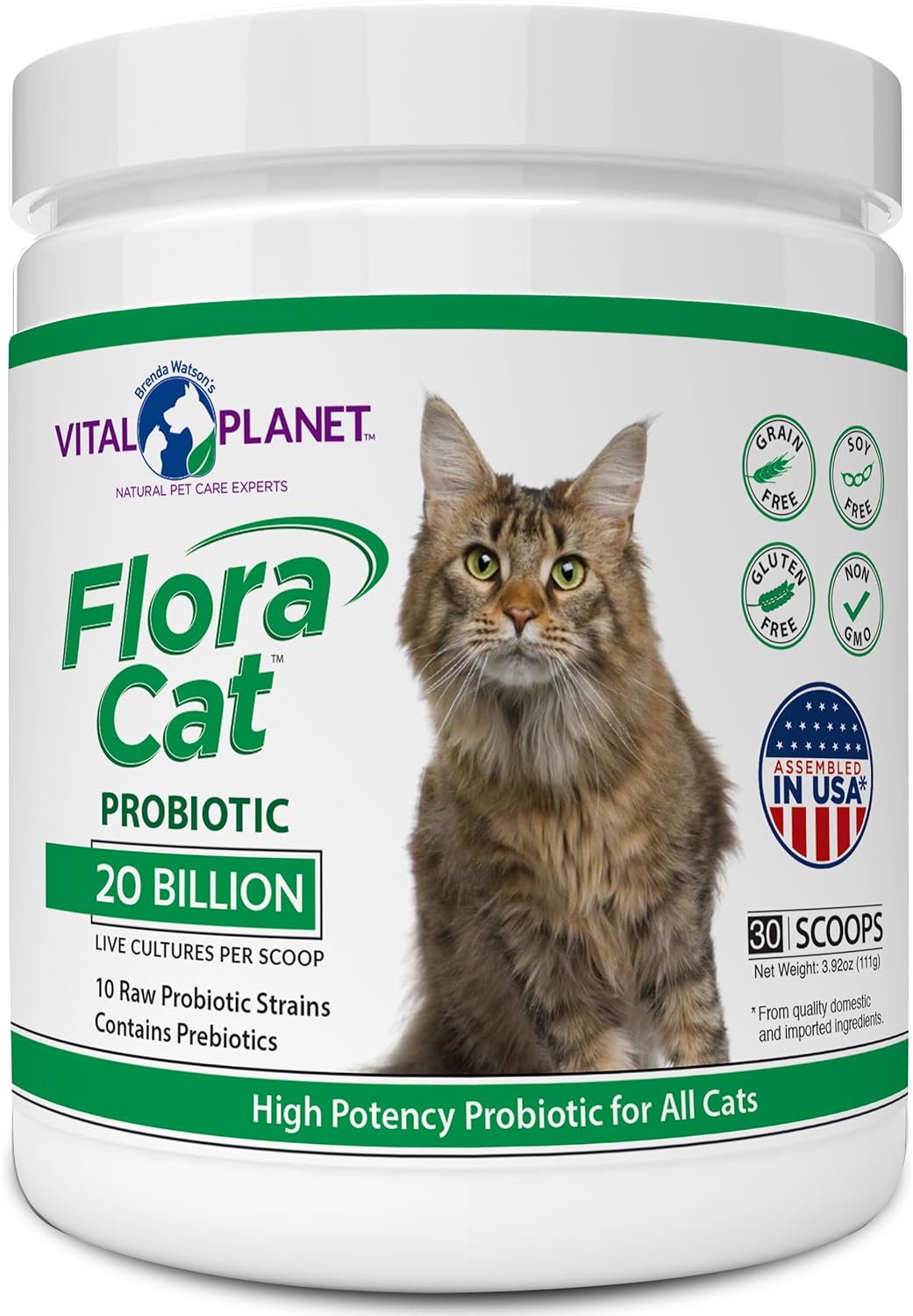 Vital Planet Flora Cat Probiotic Powder 30 Servicios 111Gr.