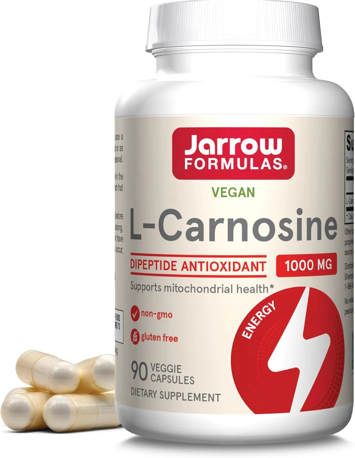 JARROW FORMULAS - Jarrow Formulas L-Carnosine 1000Mg. 90 Capsulas - The Red Vitamin MX - Suplementos Alimenticios - {{ shop.shopifyCountryName }}