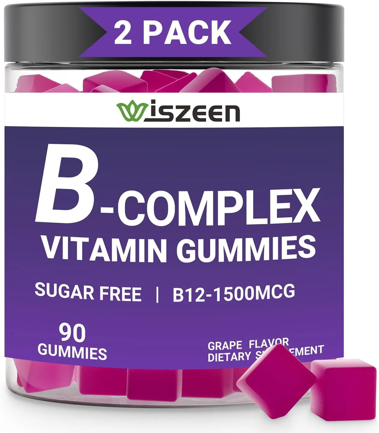 WISZEEN - Wiszeen Sugar Free Vitamin B Complex Gummies 90 Gomitas 2 Pack - The Red Vitamin MX - Suplementos Alimenticios - {{ shop.shopifyCountryName }}