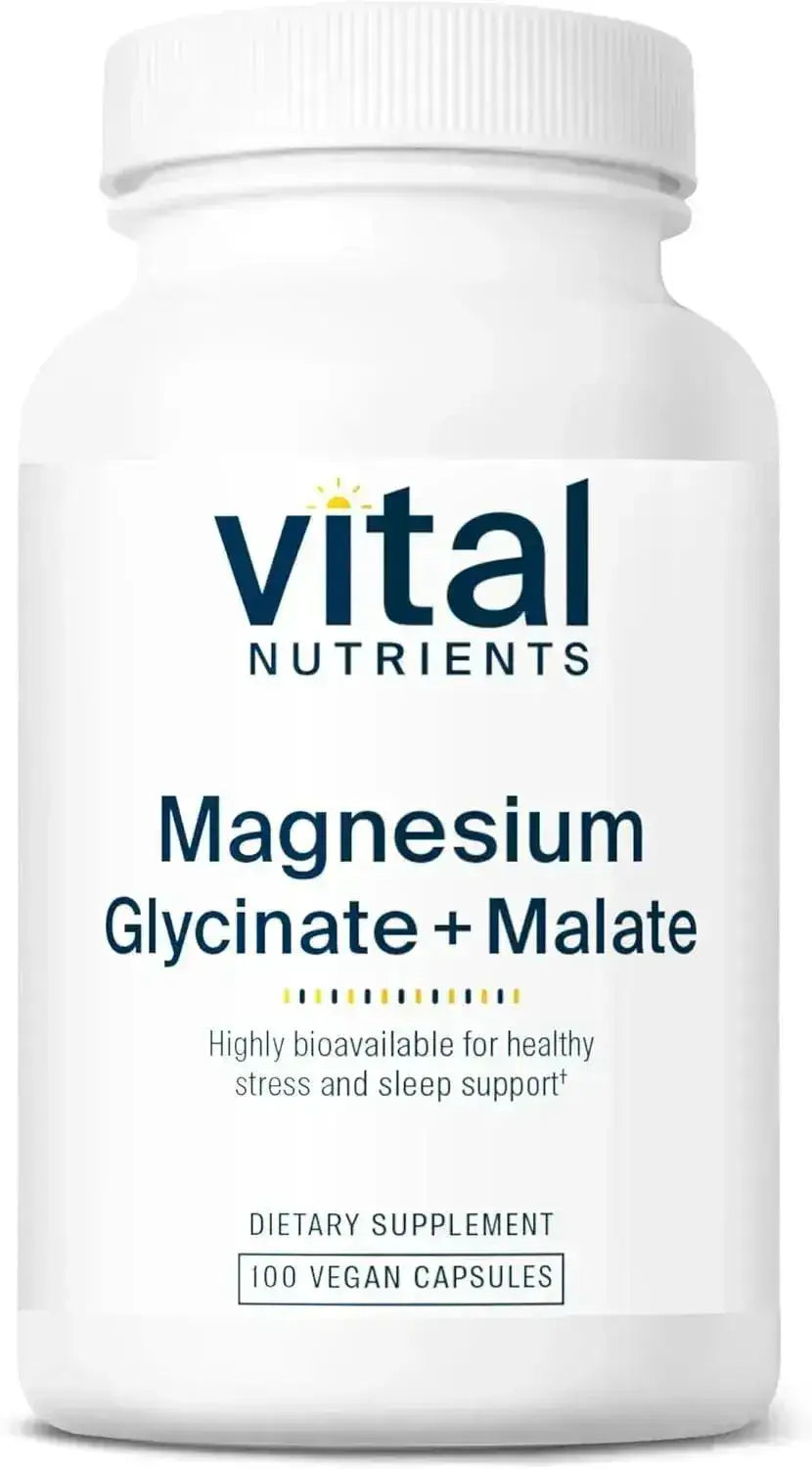 VITAL NUTRIENTS - Vital Nutrients Magnesium Glycinate + Malate 100 Capsulas - The Red Vitamin MX - Suplementos Alimenticios - {{ shop.shopifyCountryName }}
