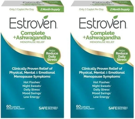 ESTROVEN - Estroven Complete + Ashwagandha Multi-Symptom Menopause Supplement 60 Tabletas 2 Pack - The Red Vitamin MX - Suplementos Alimenticios - {{ shop.shopifyCountryName }}