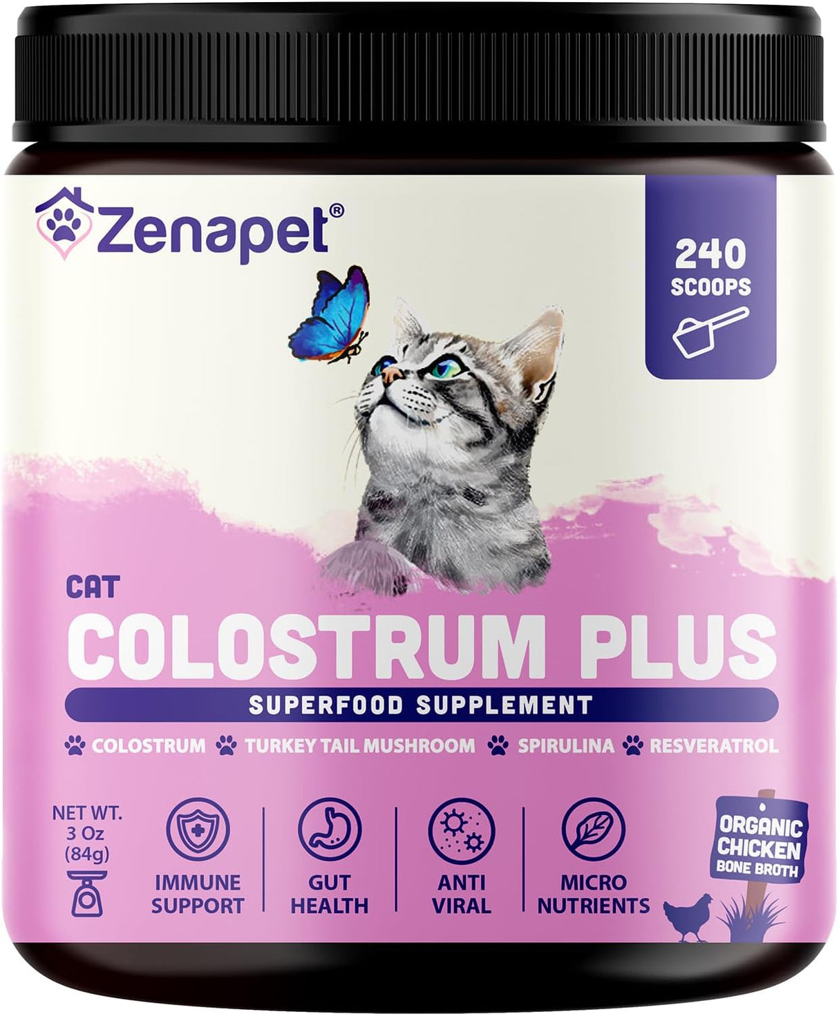 Zenapet Cat Colostrum Plus Superfood Supplement 84Gr.