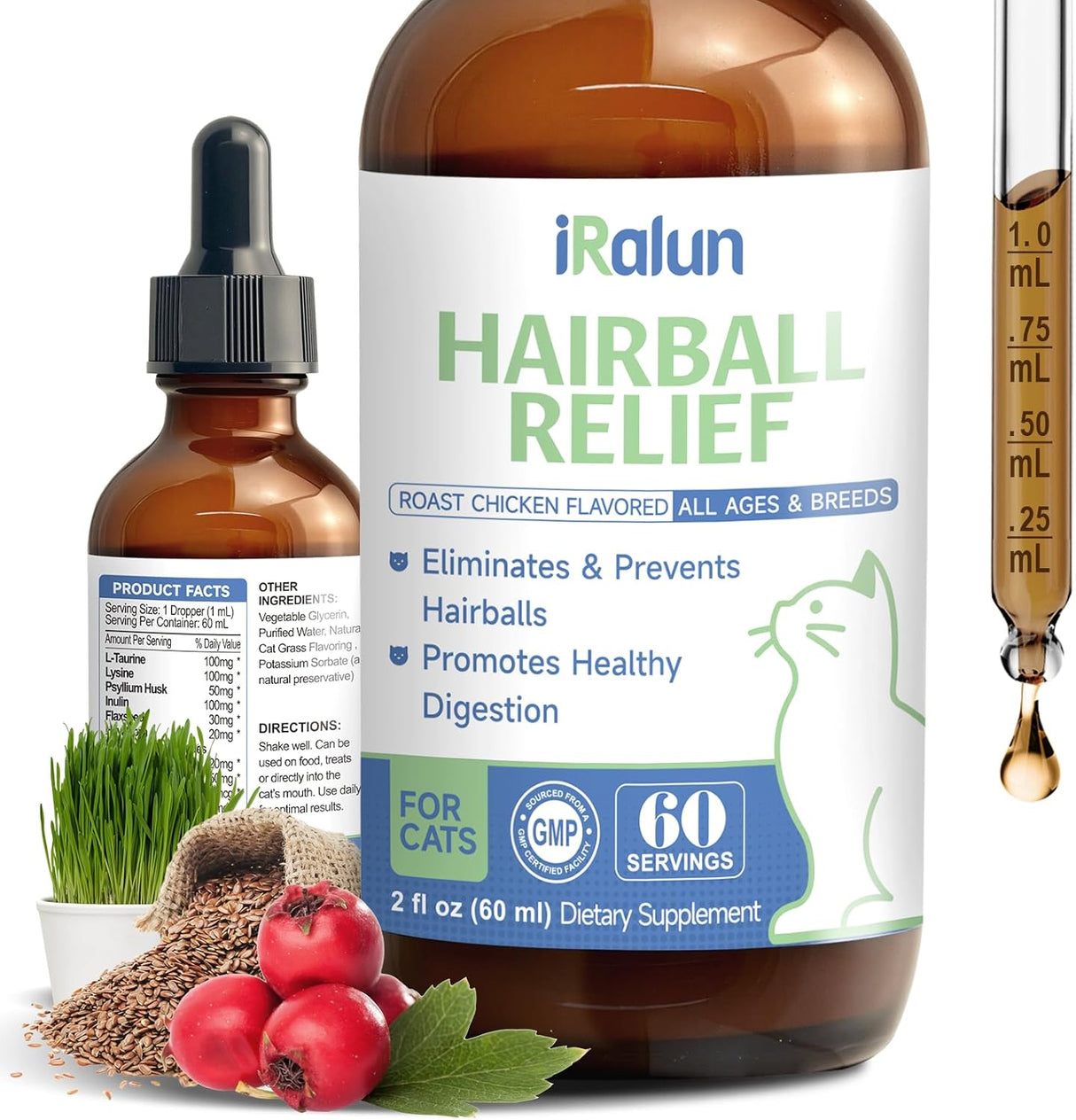 IRALUN Hairball Treatment for Cats 2 Fl.Oz.