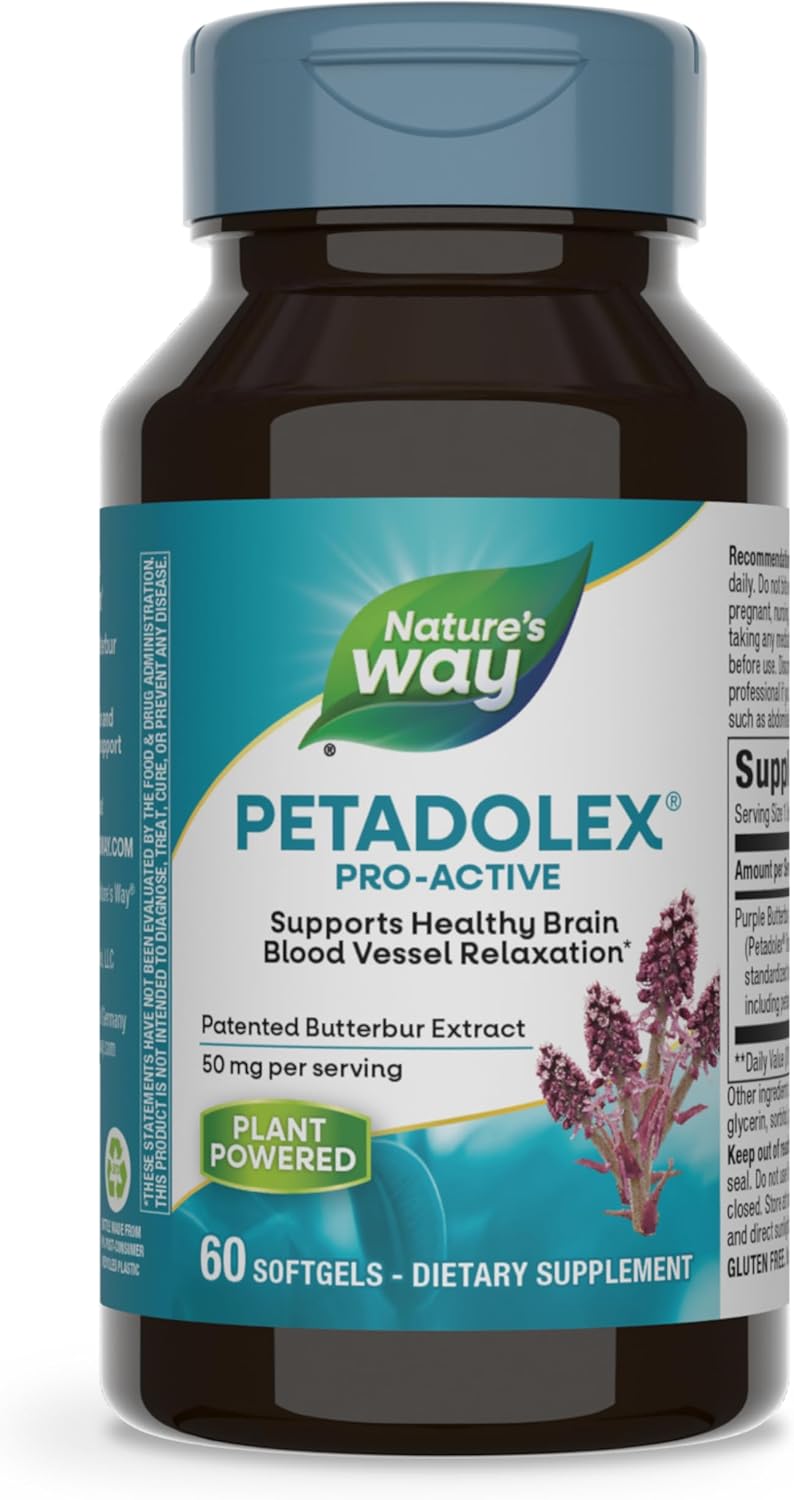 Nature's Way Petadolex Pro-Active with Patented Butterbur 60 Capsulas Blandas