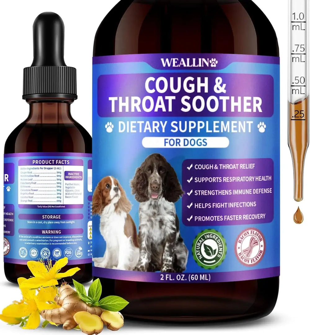 WEALLIN - WEALLIN Dog Cough Treatment Support 2 Fl.Oz. - The Red Vitamin MX - Medicamentos Sin Receta Para Perros - {{ shop.shopifyCountryName }}