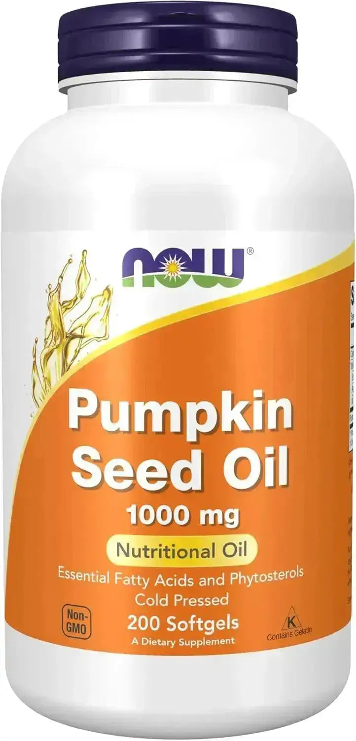 NOW SUPPLEMENTS - NOW Supplements Pumpkin Seed Oil 1000Mg. 200 Capsulas Blandas - The Red Vitamin MX - Suplementos Alimenticios - {{ shop.shopifyCountryName }}