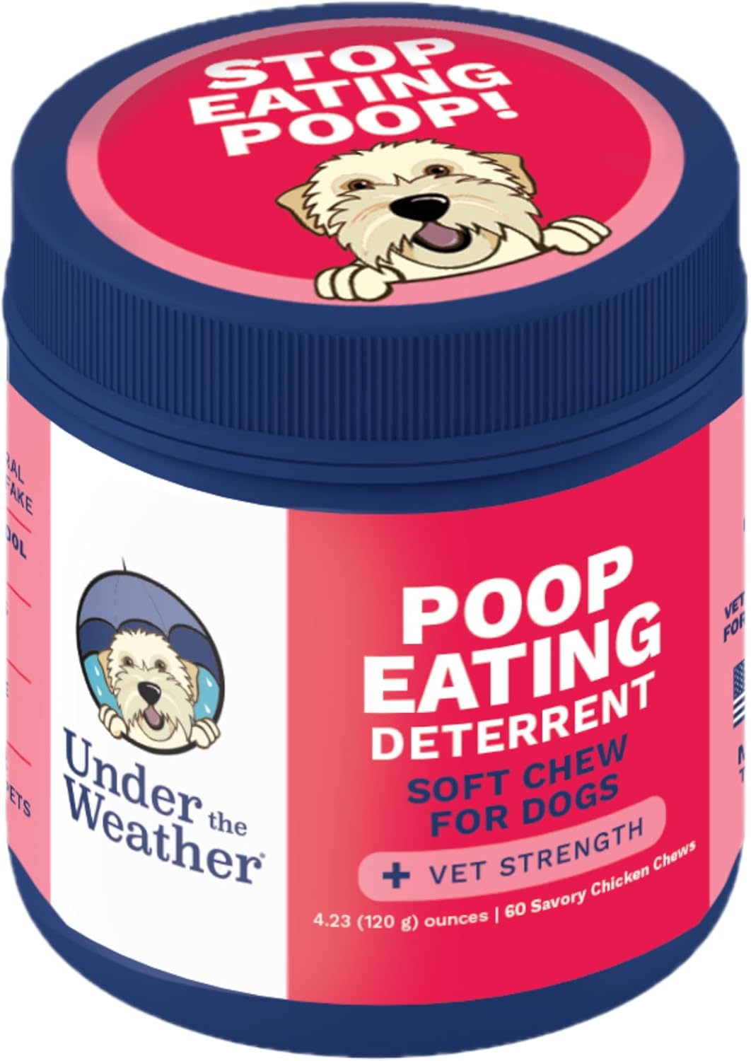 Under the Weather Pet No Poo Chews for Dogs 60 Masticables