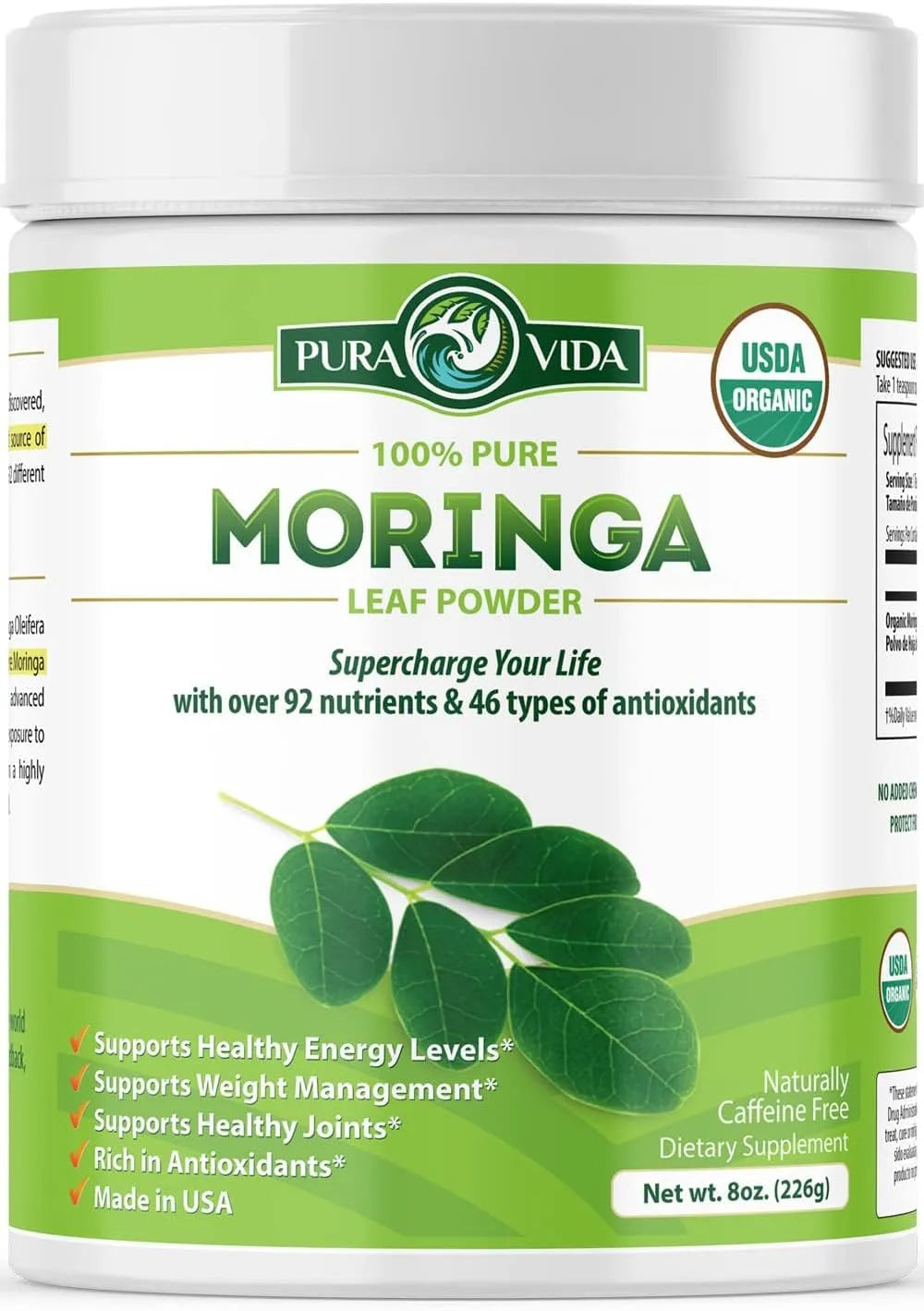 PURA VIDA - PURA VIDA MORINGA Powder 226Gr. - The Red Vitamin MX - Suplementos Alimenticios - {{ shop.shopifyCountryName }}