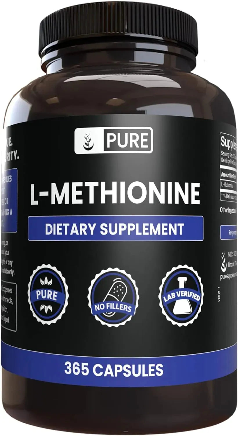 PURE ORIGINAL INGREDIENTS - Pure Original Ingredients L-Methionine 365 Capsulas - The Red Vitamin MX - Suplementos Alimenticios - {{ shop.shopifyCountryName }}