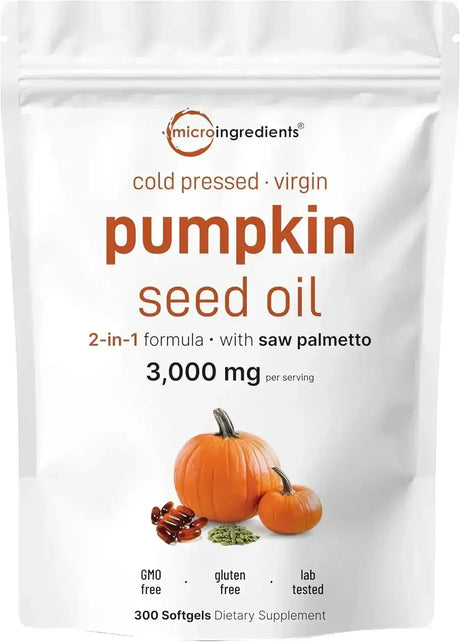 MICRO INGREDIENTS - Micro Ingredients Pumpkin Seed Oil with Saw Palmetto, 3,000Mg. 300 Capsulas Blandas - The Red Vitamin MX - Suplementos Alimenticios - {{ shop.shopifyCountryName }}