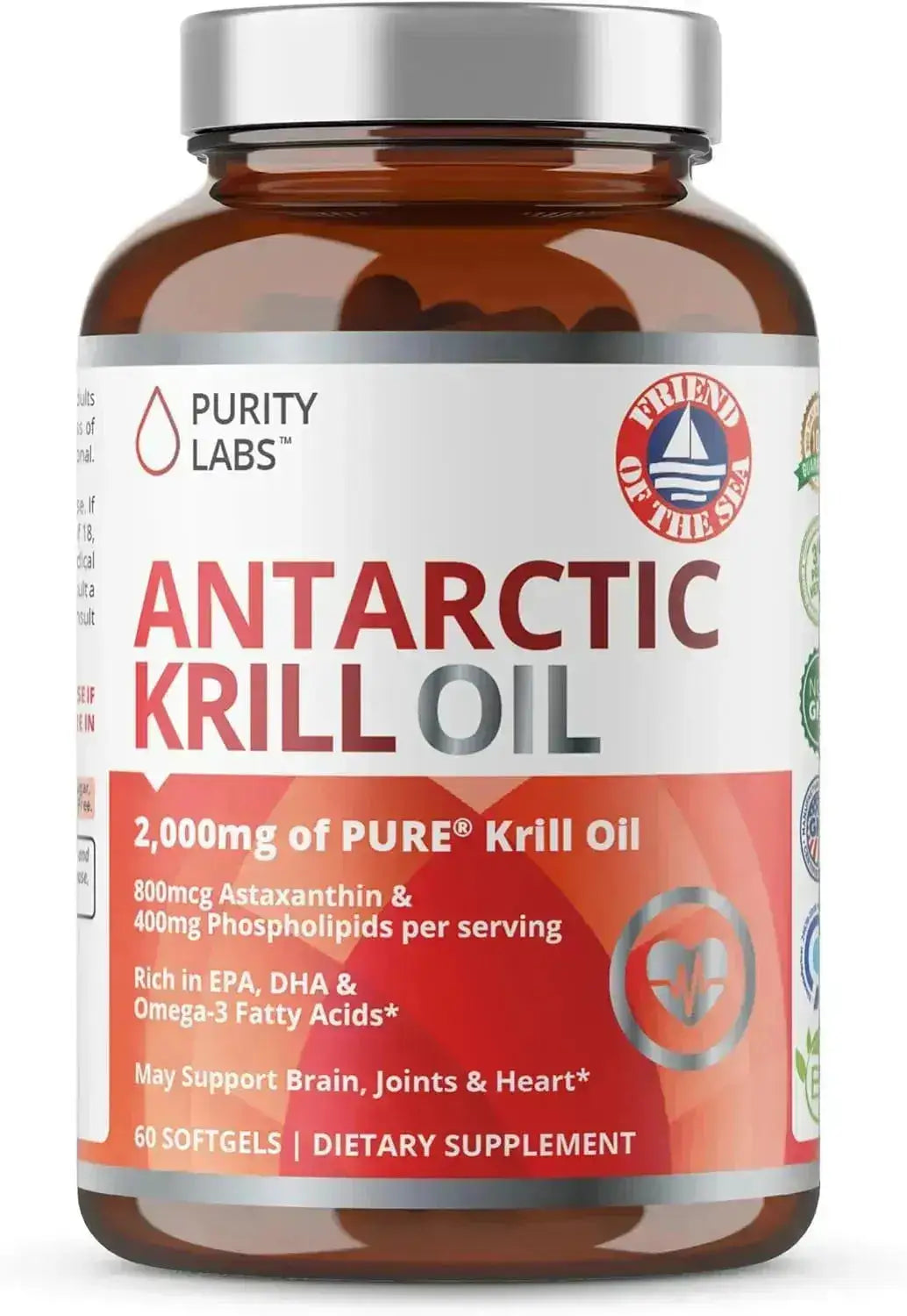 PURITY LABS - Purity Labs Antarctic Krill Oil 2000Mg. 60 Capsulas Blandas - The Red Vitamin MX - Suplementos Alimenticios - {{ shop.shopifyCountryName }}