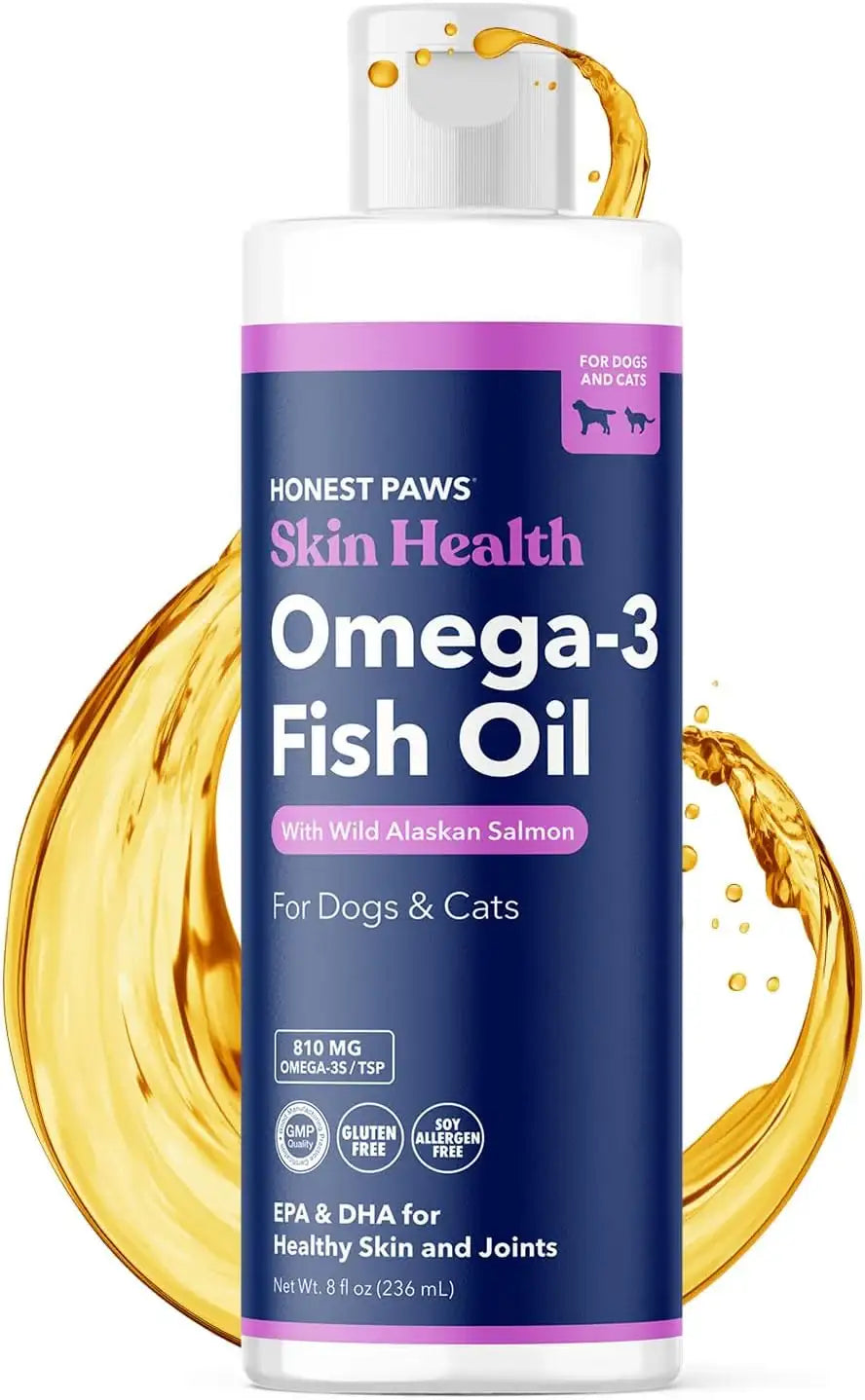 HONEST PAWS - Honest Paws Salmon Oil for Dogs 8 Fl.Oz. - The Red Vitamin MX - Aceite De Pescado Para Perros - {{ shop.shopifyCountryName }}