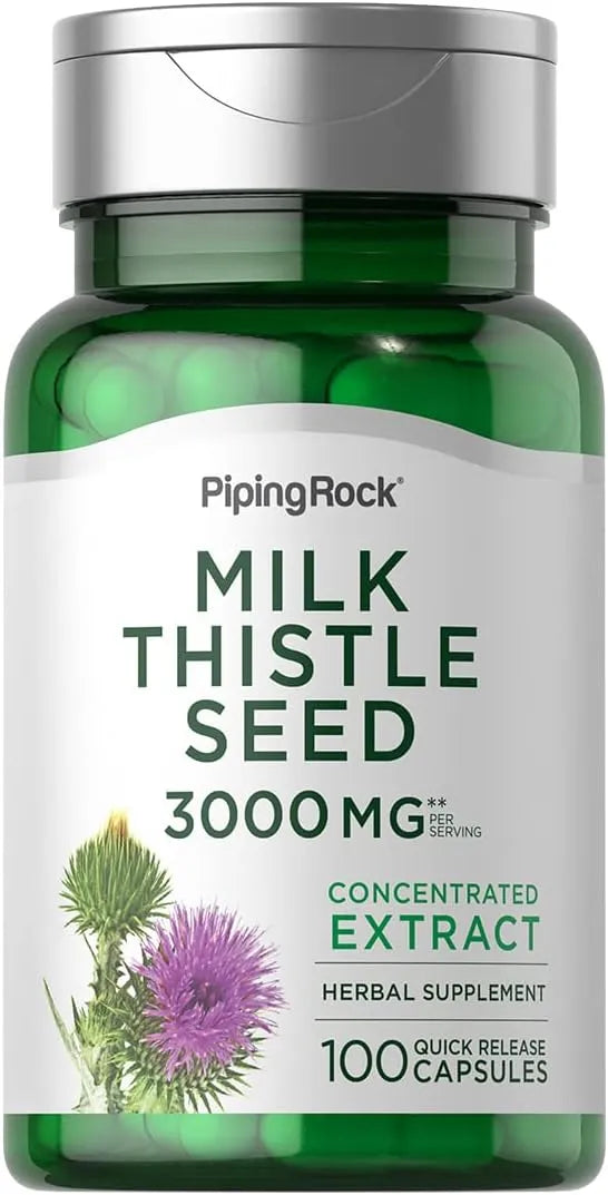 PIPING ROCK - Piping Rock Milk Thistle 3000Mg. 100 Capsulas - The Red Vitamin MX - Suplementos Alimenticios - {{ shop.shopifyCountryName }}