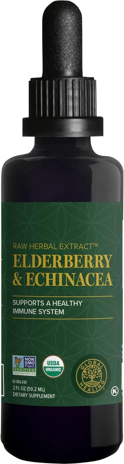 GLOBAL HEALING CENTER - Global Healing Center Organic Elderberry & Echinacea Liquid 2 Fl.Oz. - The Red Vitamin MX - Suplementos Alimenticios - {{ shop.shopifyCountryName }}