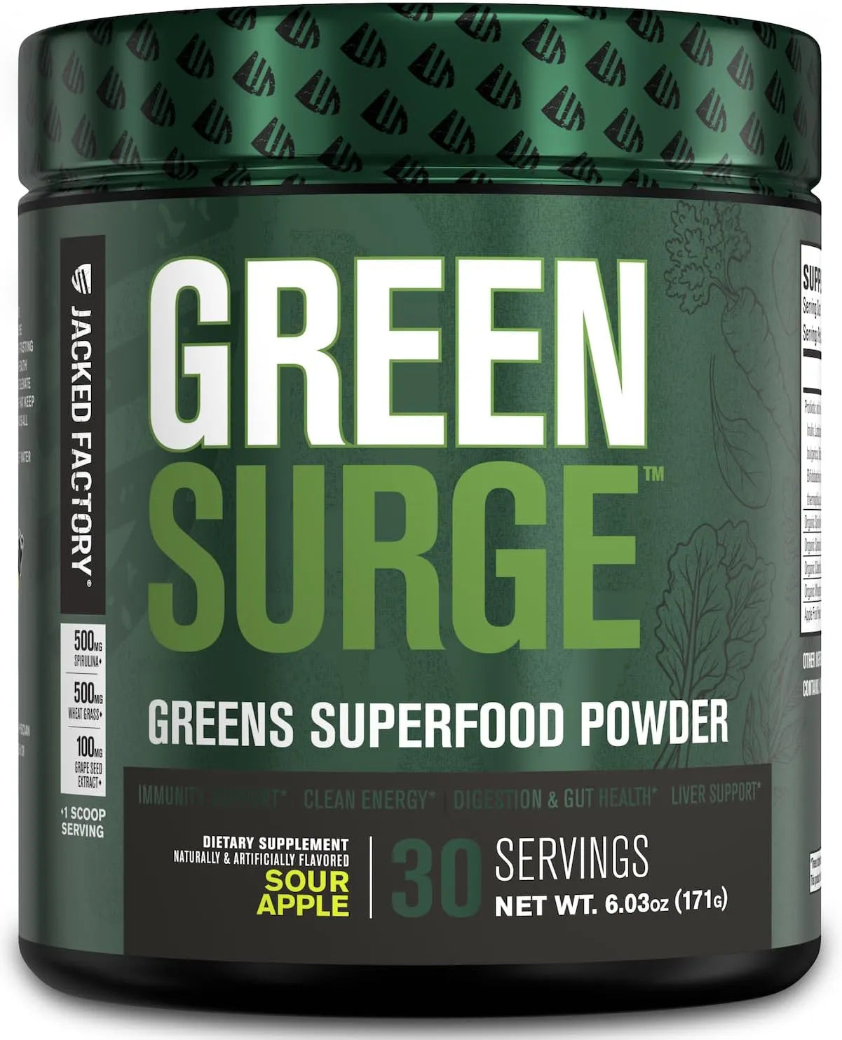 JACKED FACTORY - Jacked Factory Green Surge Green Superfood Powder 30 Servicios Sour Apple 171Gr. - The Red Vitamin MX - Suplementos Alimenticios - {{ shop.shopifyCountryName }}